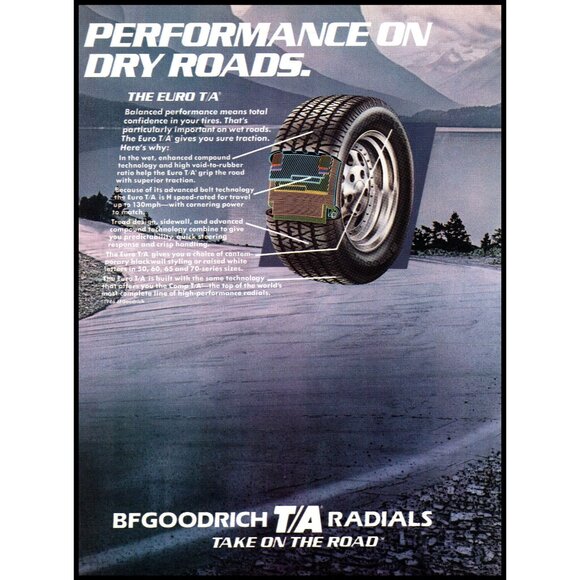 1986 BF Goodrich Pontiac Trans Am 2 Page Vintage Print Ad Firebird Wall Art 80s - Picture 3 of 4